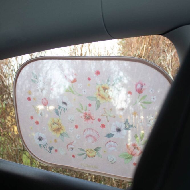 Filibabba Sun Shades For The Car 2 Pcs - Ocean Blossom