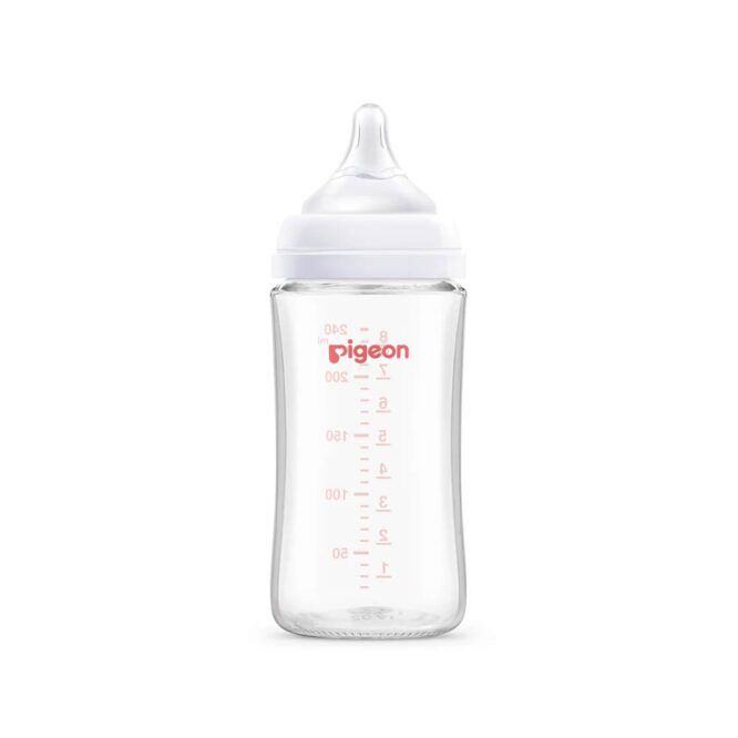 Pigeon SofTouch Anti-Colic Wide Neck Glass Nursing Bottle 240ml (3m+)