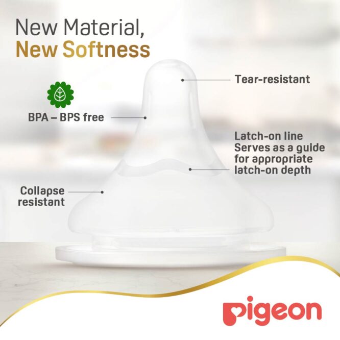 Pigeon SofTouch Anti-Colic Wide Neck Glass Nursing Bottle 160ml (0m+)