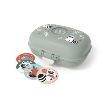 Monbento Kids Gram Snack Box 600ml - Green Raccoon