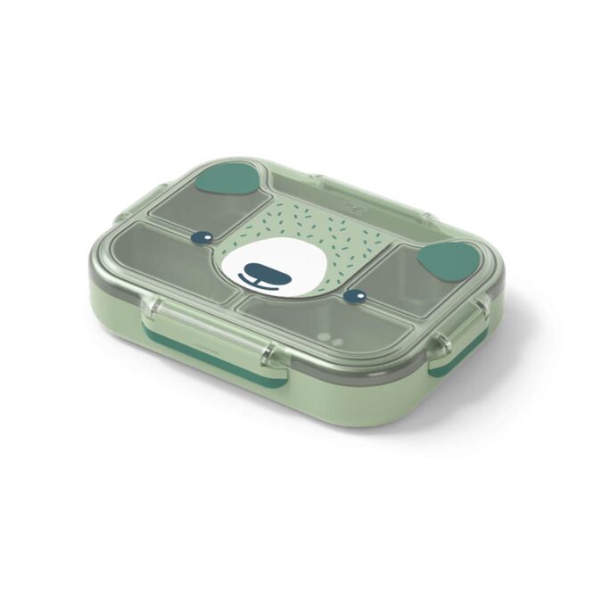 Monbento Kids Wonder Compartmentalized Lunch Tray 950ml - Green Bear