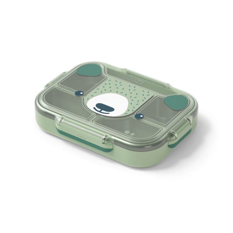 Monbento Kids Wonder Compartmentalized Lunch Tray 950ml - Green Bear