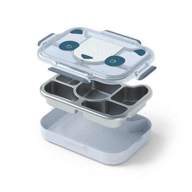 Monbento Kids Wonder Compartmentalized Lunch Tray 950ml - Blue Panda
