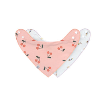 Lassig Baby Bandana "Happy Fruits" Cherry - 2 Pcs