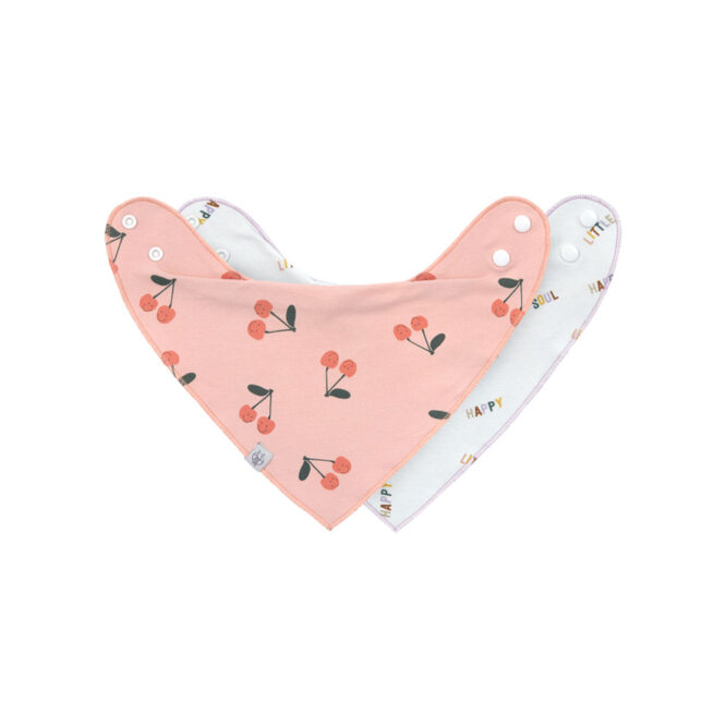 Lassig Baby Bandana "Happy Fruits" Cherry - 2 Pcs