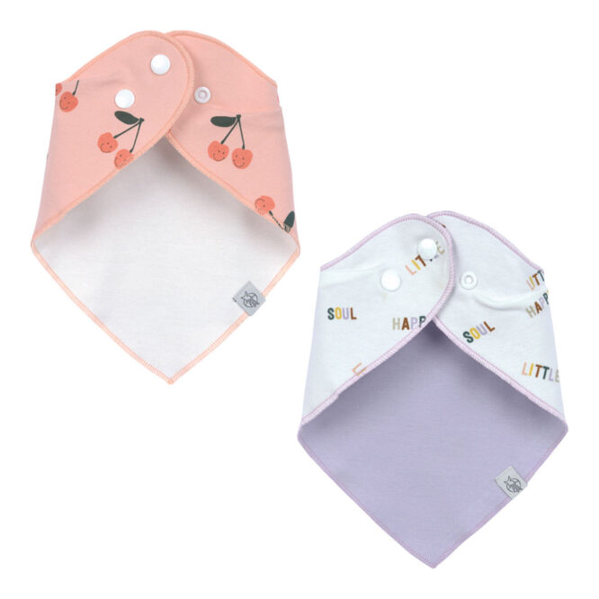 Lassig Baby Bandana "Happy Fruits" Cherry - 2 Pcs
