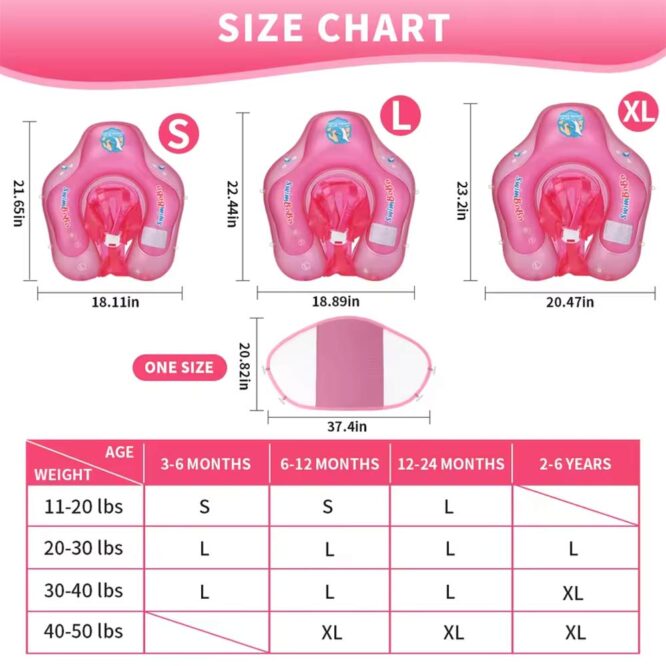 SwimBoBo Baby Swimming Float (Large) - Pink