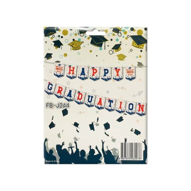 Happy Notes Flag Banner - Happy Graduation