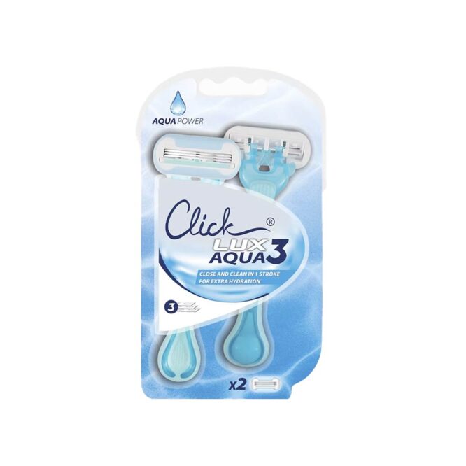 Click Lux Aqua 3 Blades Razors - 2 Pcs
