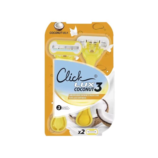 Click Lux Coconut 3 Blades Razors - 2 Pcs