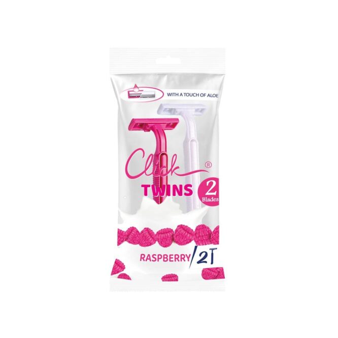 Click Twin 2 Blades Razor Raspberry - 2 Pcs