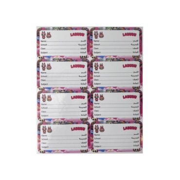 Oxford Sticker Label Labubu Pink - 40 Stickers