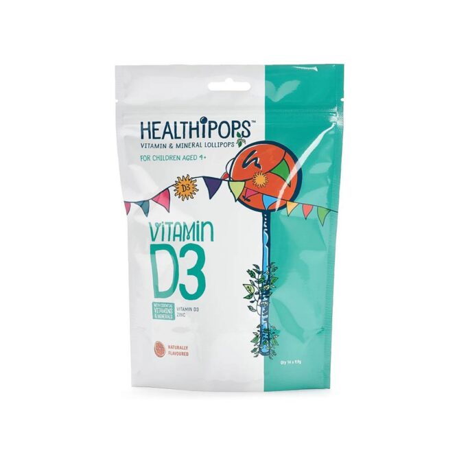 Healthipops Vitamin D3 Lollipops (4Yrs+) - 14 Pcs