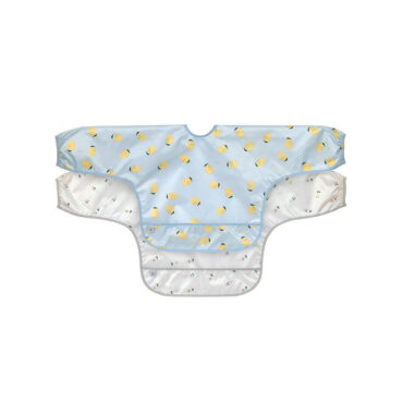 Lassig Long Sleeve Bibs (6-24m) - Happy Fruits, Lemon 2 Pcs