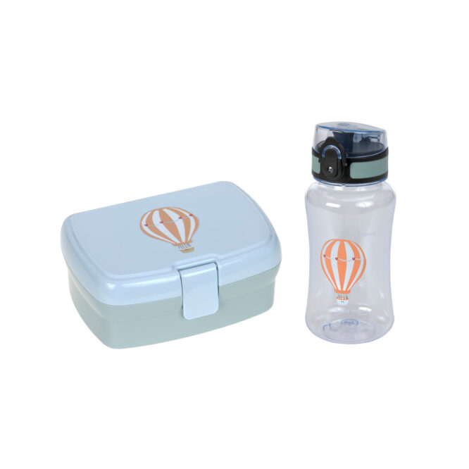 Lassig Lunch Set (Lunchbox & Bottle) - Tiny Drivers, Balloon
