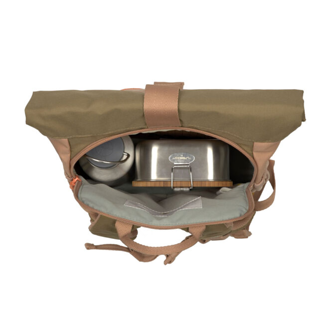 Lassig Mini Rolltop Backpack - Nature, Hazelnut