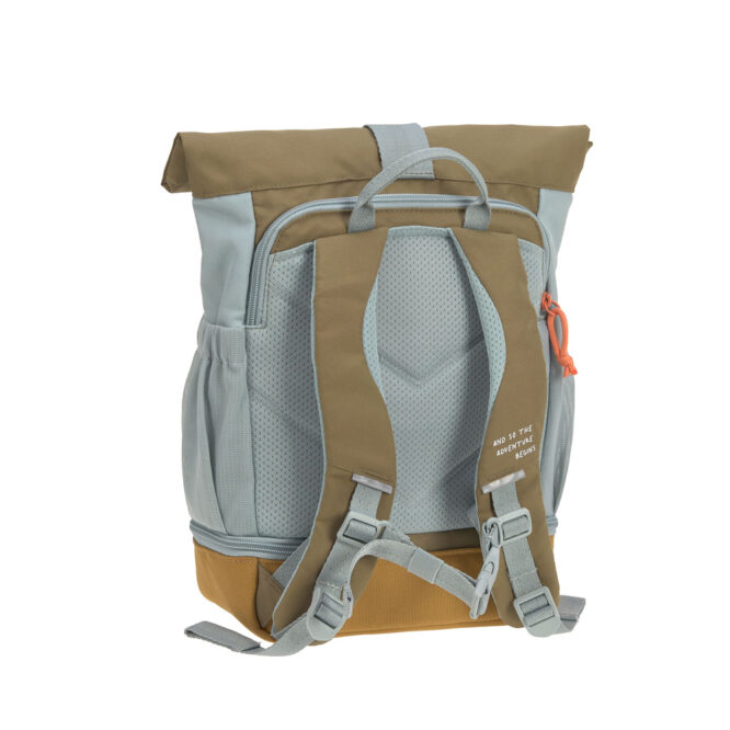 Lassig Mini Rolltop Backpack - Nature, Light Blue