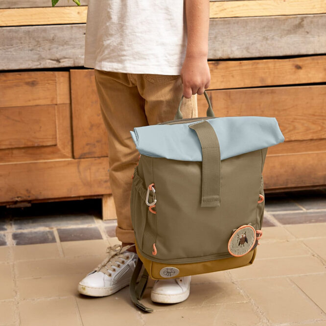 Lassig Mini Rolltop Backpack - Nature, Olive