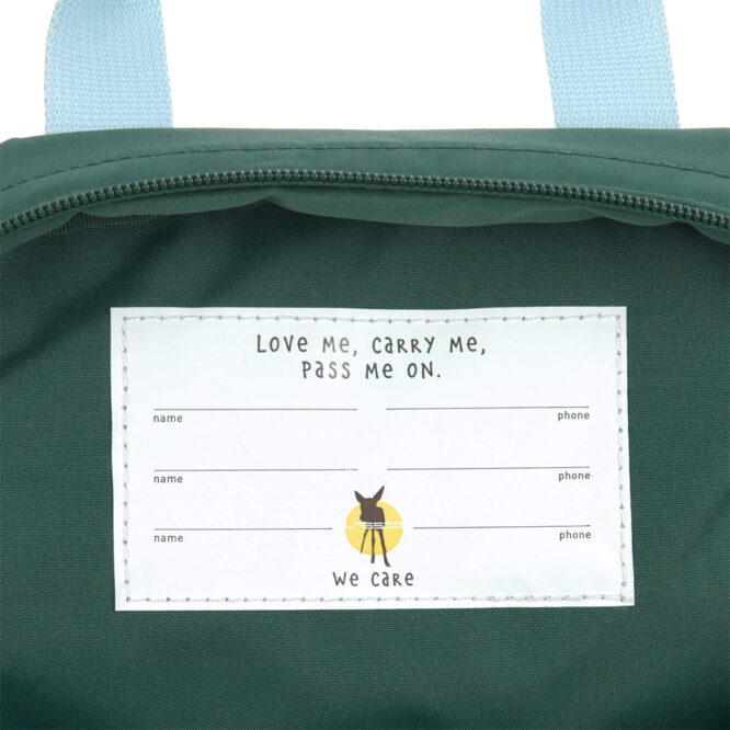 Lassig Mini Square Backpack - Little Gang, Lemon Dark Green