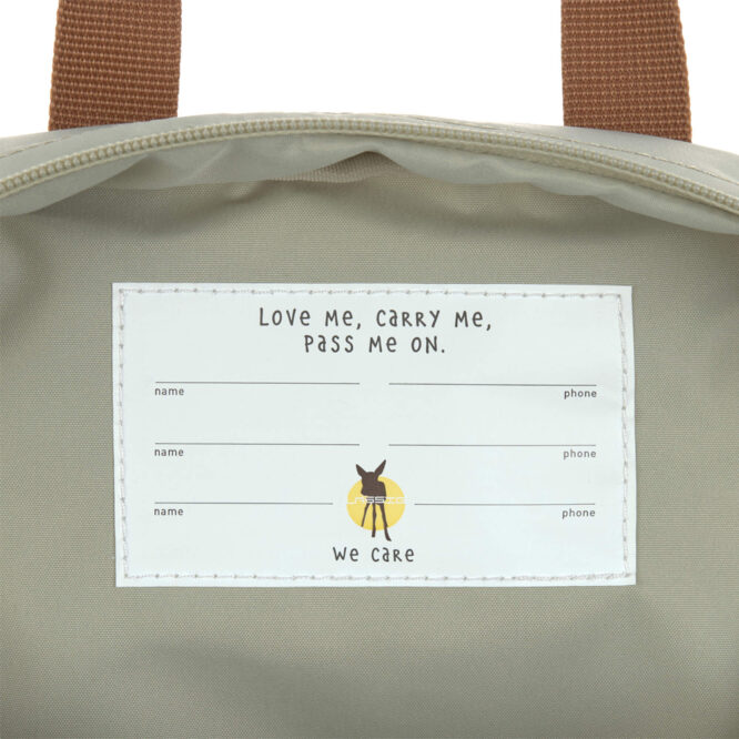 Lassig Mini Square Backpack - Little Gang, Light Khaki