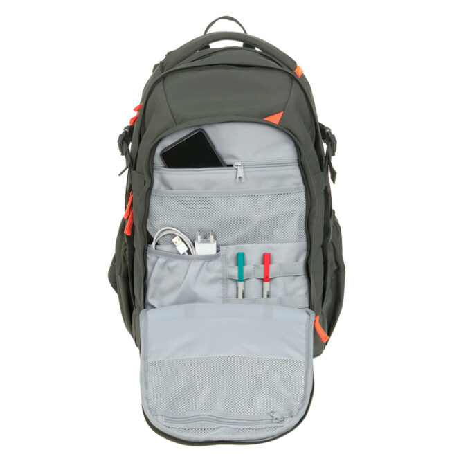 Lassig School Backpack - Origin Bold, Dark Olive