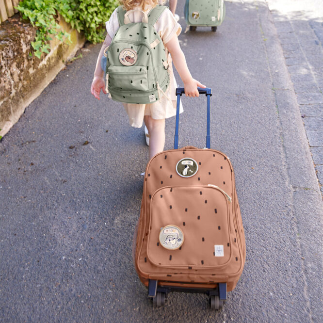 Lassig Trolley School Bag - Happy Prints, Caramel