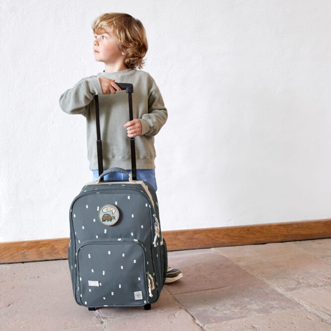 Lassig Trolley School Bag - Happy Prints, Midnight Blue