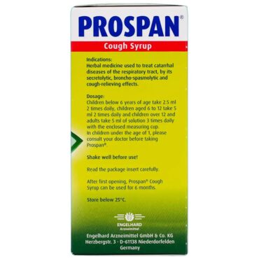Prospan Cough Syrup, Ivy Leaves Dry Extract 100ml