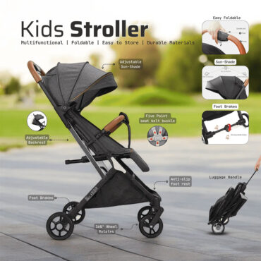 Boyi Baby Stroller S8 - Black