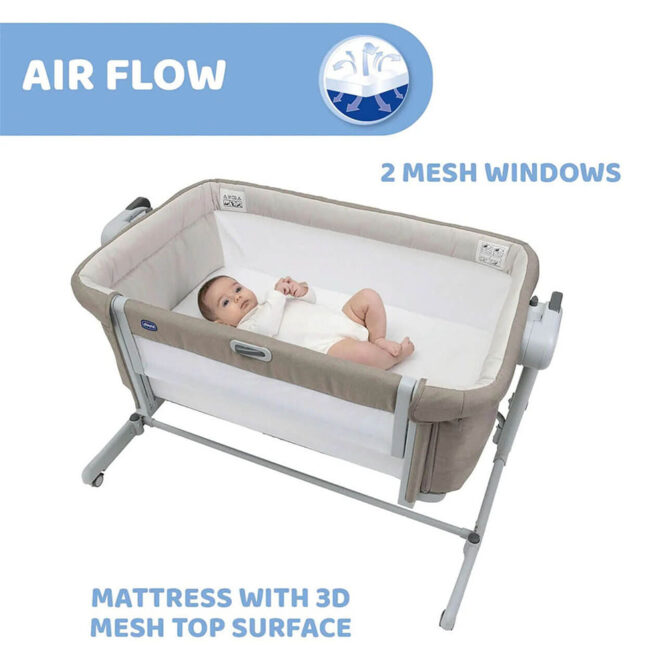 Chicco Next2Me Magic Evo Crib (0m+) Max 9kg - Desert Taupe