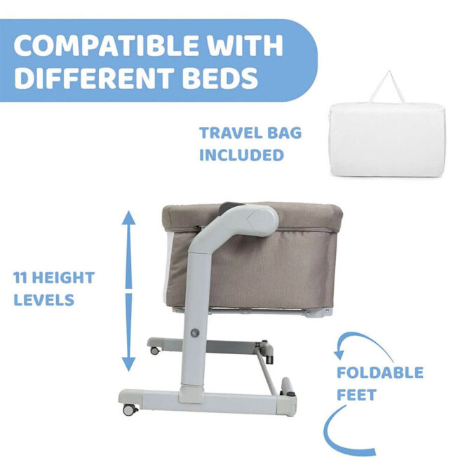 Chicco Next2Me Magic Evo Crib (0m+) Max 9kg - Desert Taupe