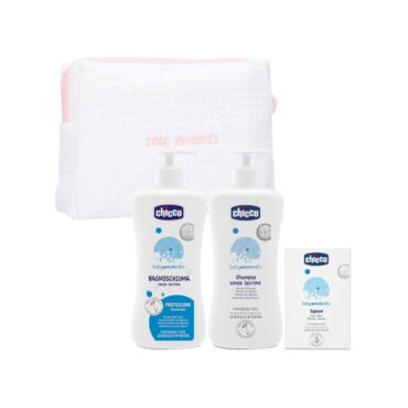 Chicco Baby Moments Set with Beauty Zip Bag - Pink