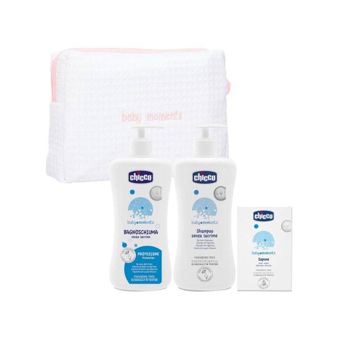 Chicco Baby Moments Set with Beauty Zip Bag - Pink
