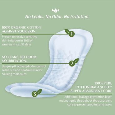 Organyc Light Incontinence Maximum Pads - 16 Pcs