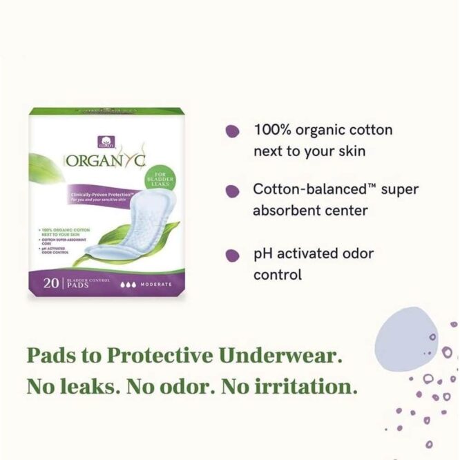 Organyc Light Incontinence Maximum Pads - 16 Pcs