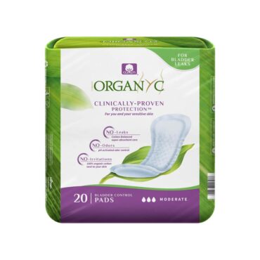 Organyc Light Incontinence Moderate Pads - 20 Pcs