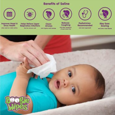 Boogie Gentle Saline Nose Wipes