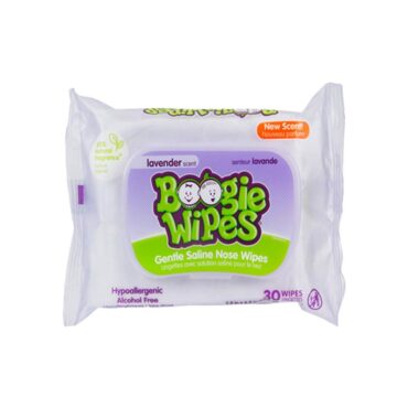 Boogie Gentle Saline Nose Wipes, Lavender Scent - 30 Wipes