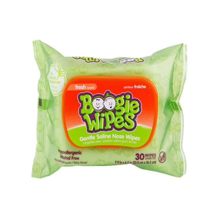 Boogie Gentle Saline Nose Wipes, Fresh Scent - 30 Wipes