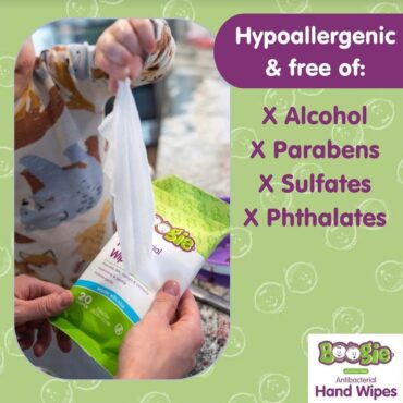 Boogie Antibacterial Hand Wipes - 3x20 Wipes Pack