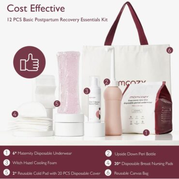 Momcozy Postpartum Basic Recovery Kit - 12 Pcs