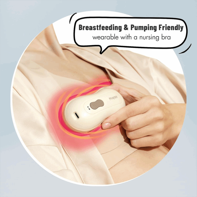 Phanpy 2-in-1 Lactation Massager – Heat & Vibration for Breastfeeding Relief