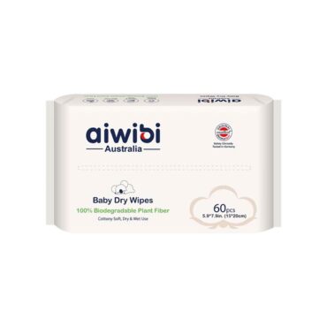 Aiwibi Baby Dry Wipes - 60 Wipes