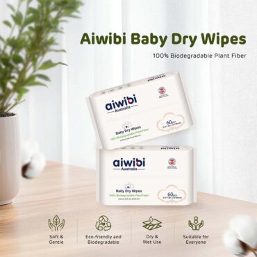 Aiwibi Baby Dry Wipes - 60 Wipes