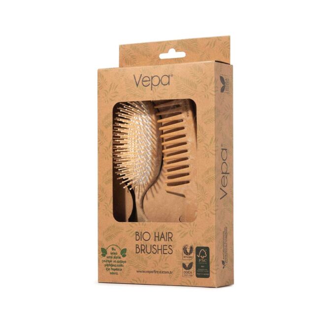 Vepa Bio Wooden Hair Brushes Set