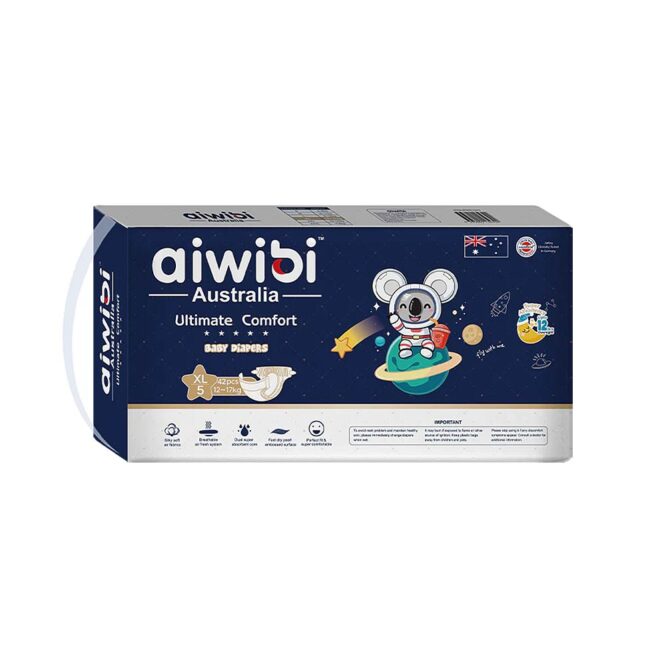 Aiwibi Ultimate Comfort Baby Diapers Size 5 (12-17kg) XL - 42 Diapers