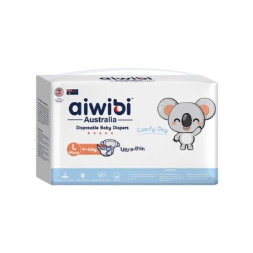 Aiwibi Comfy-Dry Disposable Diapers Size 4 (9-14kg) Large - 44 Diapers