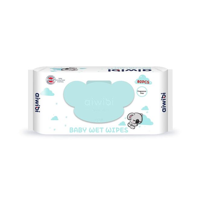 Aiwibi Baby Wet Wipes, Fragrance Free - 80 Wipes