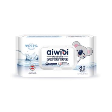 Aiwibi Baby Wet Wipes, D-Panthenol - 80 Wipes