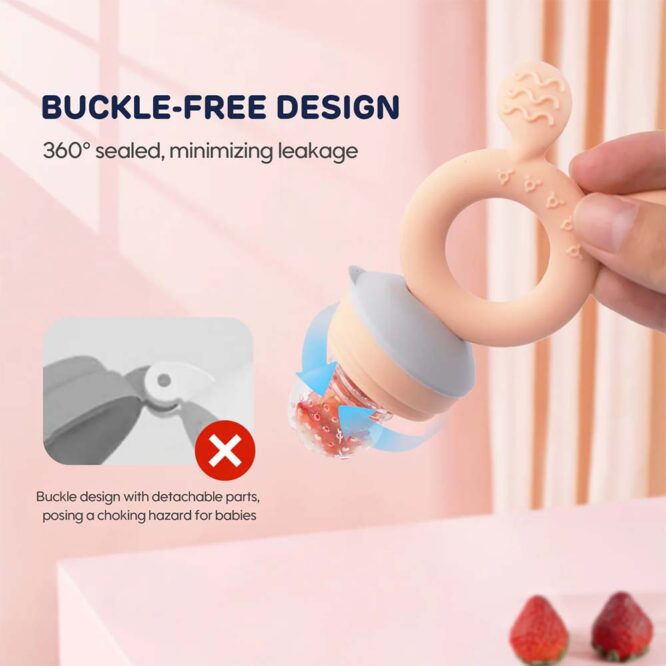 Aiwibi Baby Silicone Fruit Feeder - Pink